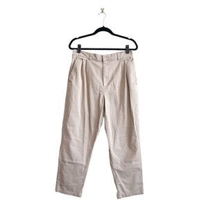 Volcom Mens Trouser Pants Pleated Stretch Waist Straight Leg Casual Tan Size 31